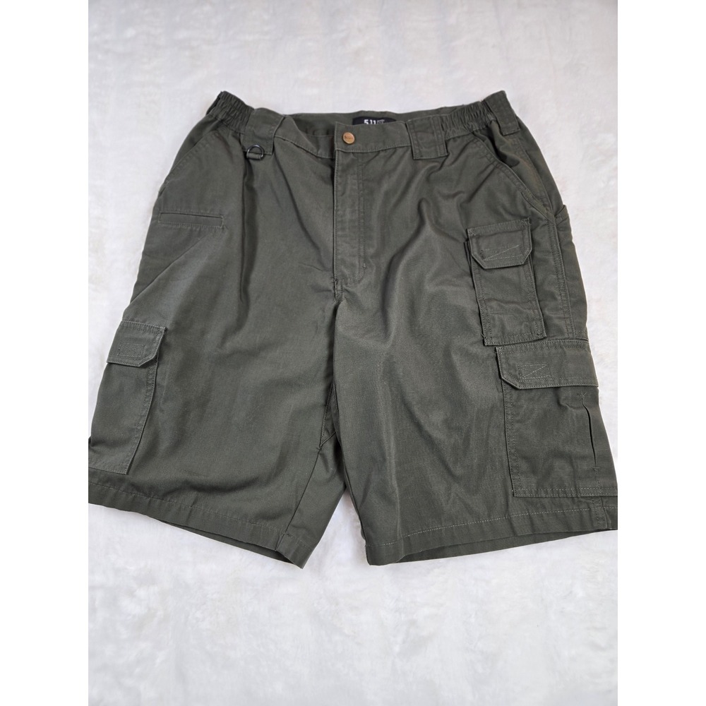 5.11 Tactical Mens Cargo Shorts TDU Green Ripstop Utility Workwear Size 36